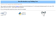 Tablet Screenshot of lists.flywheelarts.org